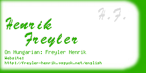 henrik freyler business card